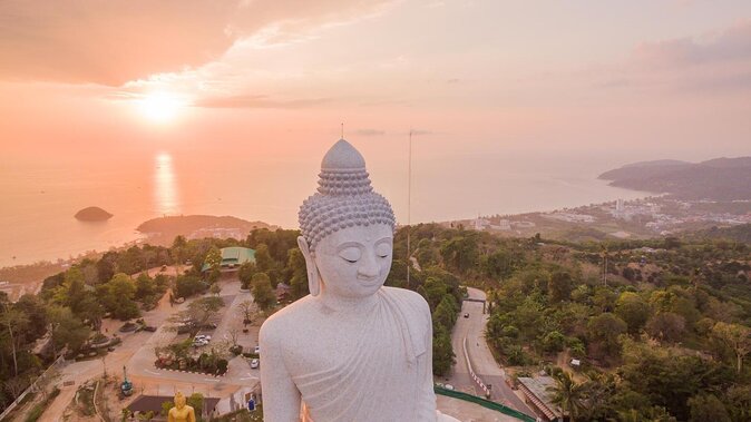 Big Buddha Jungle Trekking and Temple tour with Lunch - Big Buddha Phuket: fruit reward and behind-the-statue views