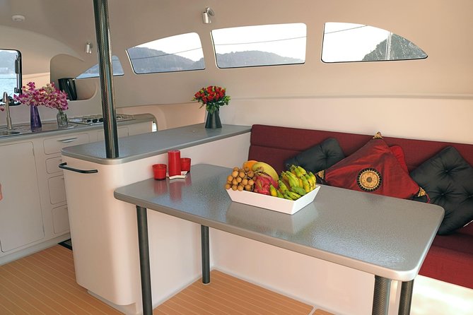 New Power catamaran for Phang Nga and Phi Phi island excursions - Food, drinks, WiFi, and onboard details that reduce stress