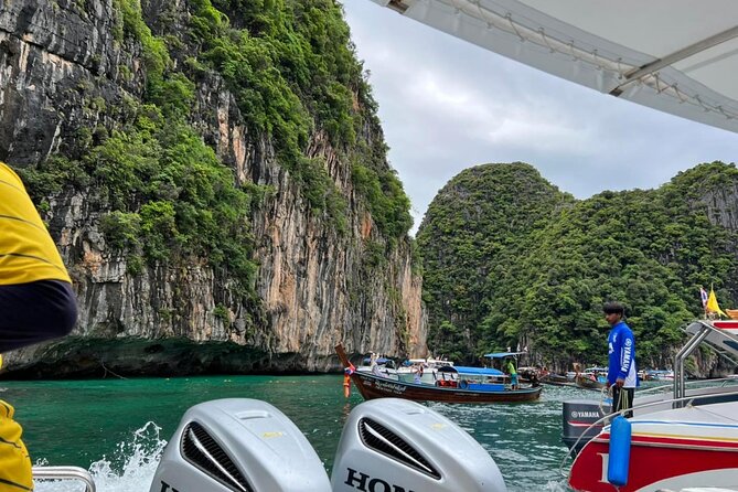 Phi Phi Islands Speedboat Full-Day Tour from Phuket+ Buffet Lunch - Monkey Beach: Cute Encounters With a Crowd Reality Check