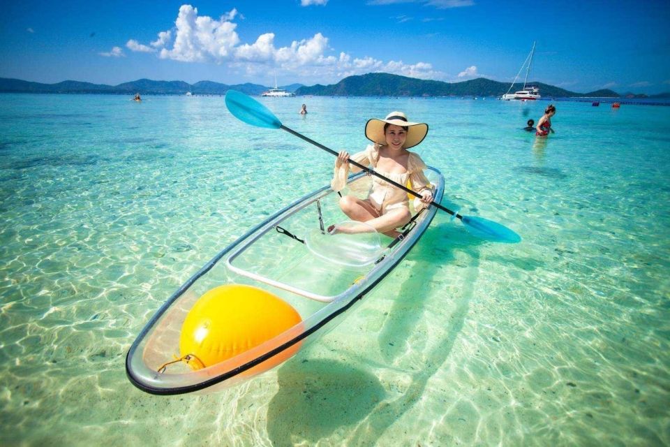 Phuket: Coral Island & Sunset Dinner by Sailing Catamaran - Coral Island (Koh Hey) in practice: beaches, snorkeling, and sea-sport options