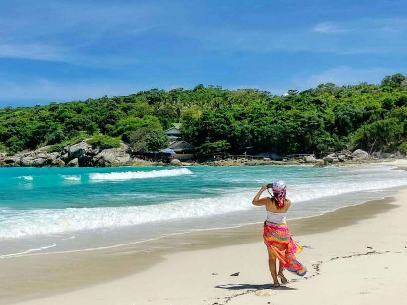 Phuket: Day Trip to Coral and Racha Island by Speedboat - Racha Island (Raya): powdery sand, clear water, and shared snorkel space