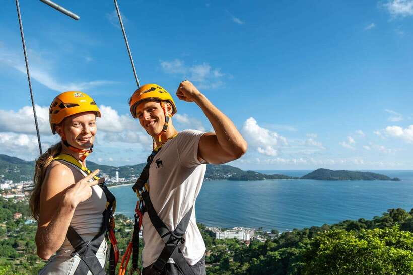 Phuket: Erawan Zipline Adventure with Ocean Views in Patong - 700 meters on the sign: how long is the ride really?