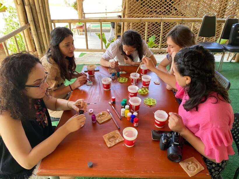 Phuket: Feeding Elephants at Phuket Elephant Care - Painting your magnetic elephant and taking it home