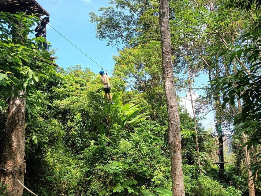 Phuket: Jungle Xtrem Adventures and Zipline Park - Ziplines and the free jump moment