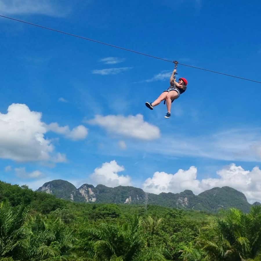 Phuket: Monkey Cave, Water Rafting, Zipline with ATV Option - Zipline through the trees: 150-meter lines and the reality of height