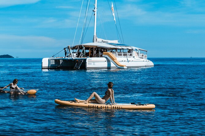Rhapsody Phuket Coral & Racha Sunset Catamaran Cruise - Racha Yai snorkeling at about 15:00, plus water toys on board