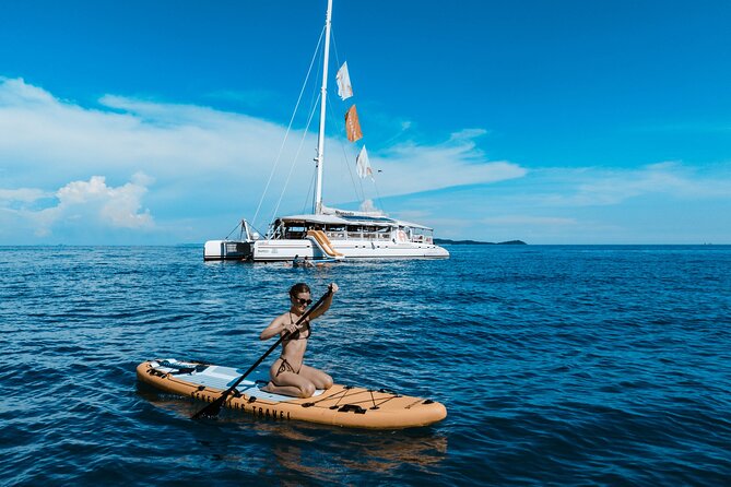 Rhapsody Phuket Coral & Racha Sunset Catamaran Cruise - What you actually get for $120: lunch, soft drinks, snorkeling gear, and insurance
